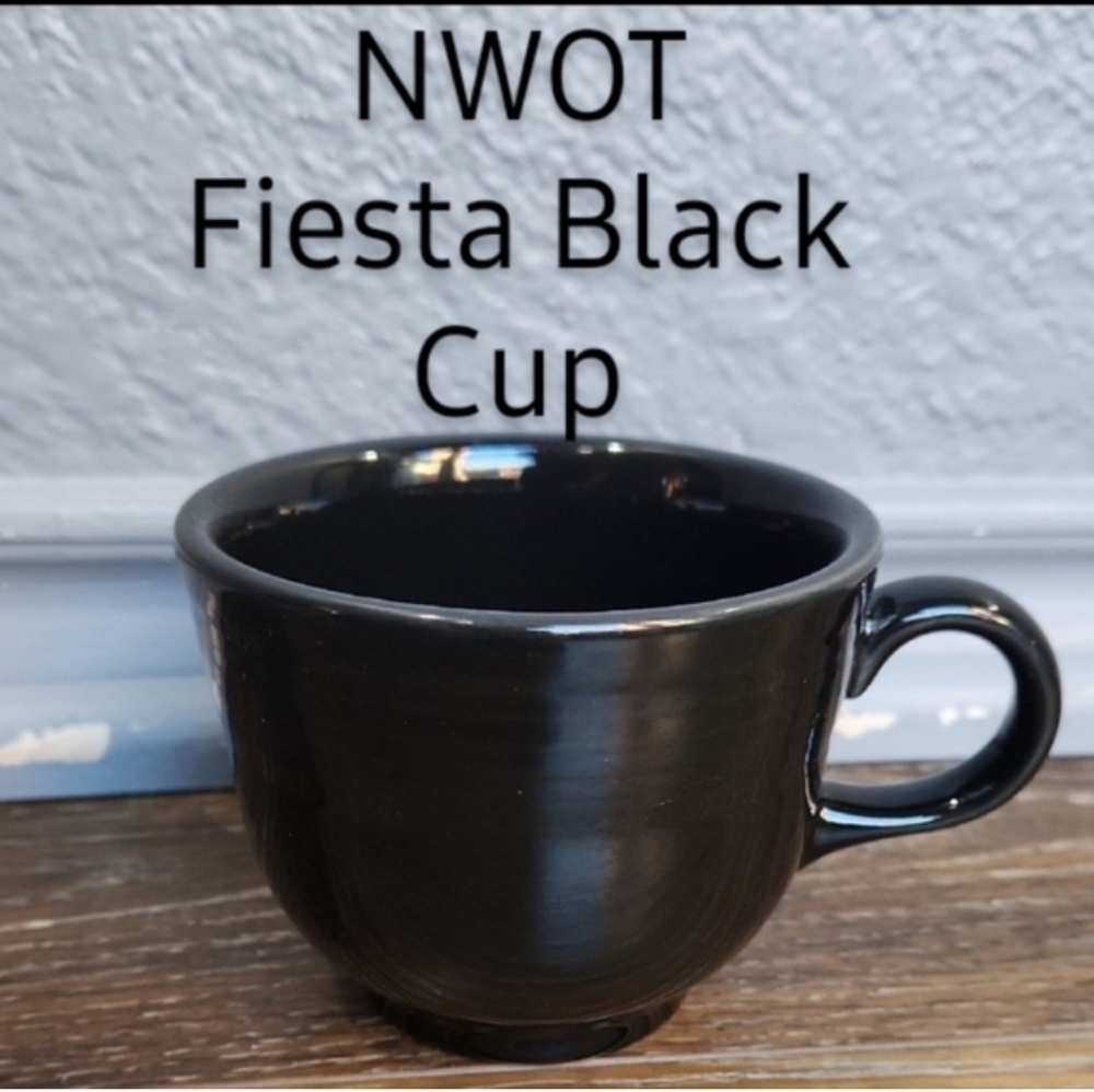 NWOT RETIRED Fiesta Black Cup Fiestaware